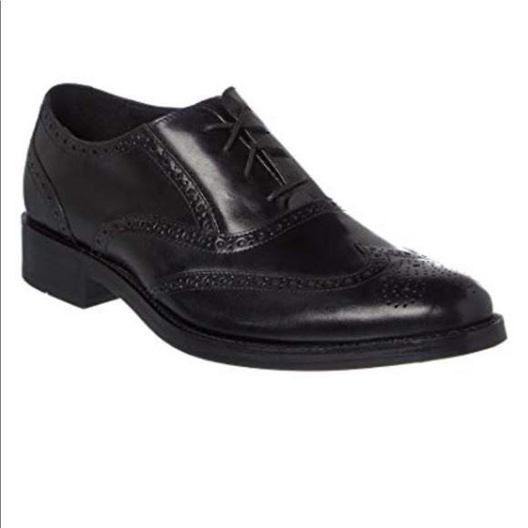 Cole Haan Black Leather Wingtip Oxfords Size 9W